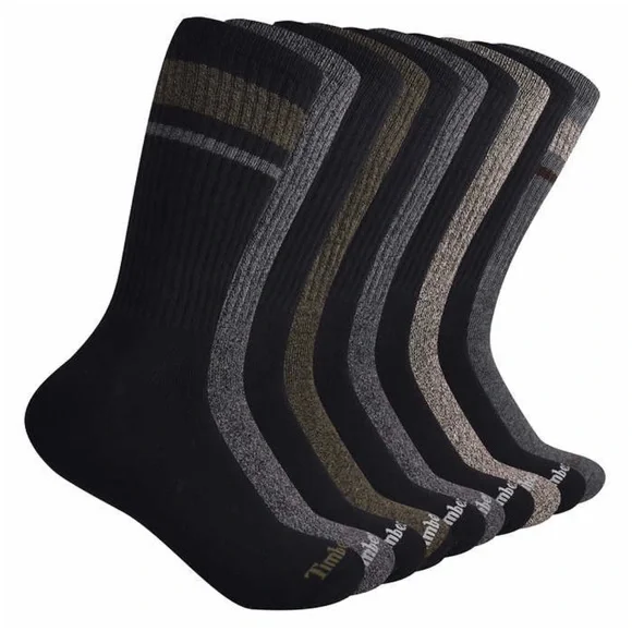 Timberland Men’s Cushioned Crew Socks Cotton Blend 10 Pairs Bundle Size 6-12 NWT - Picture 3 of 15